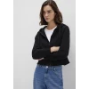 Mavi 1S10388-900 Kapüşonlu Siyah Basic Crop Sweatshirt