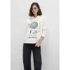 Mavi 1S10468-80194 Rick And Morty Baskılı Ekru Sweatshirt