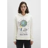 Mavi 1S10468-80194 Rick And Morty Baskılı Ekru Sweatshirt