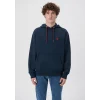 Mavi 065809-29743 Mavi Logo Nakışlı Kapüşonlu Lacivert Sweatshirt