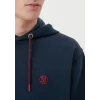 Mavi 065809-29743 Mavi Logo Nakışlı Kapüşonlu Lacivert Sweatshirt
