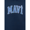 Mavi 6610110-70720 Mavi Logo Baskılı Lacivert Kapüşonlu Sweatshirt