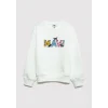 Mavi 7S10169-70057 Mavi Logo Kedi Baskılı Ekru Sweatshirt