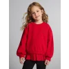LCW Kids Kırmızı Fisto Detaylı Kız Çocuk Sweatshirt