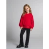 LCW Kids Kırmızı Fisto Detaylı Kız Çocuk Sweatshirt