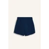 Defacto A6224 İndigo Coool Regular Fit Beli Lastikli Bağcıklı Cepli Kalın Mini Şort
