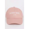 Defacto D9477 Pembe Kadın Etiket Baskılı Dokuma Beyzbol Basketbol Şapkası