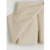 LCW Kids Bej Basic Gabardin Kız Çocuk Şort Etek