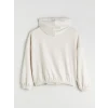 XSIDE Bej Kapüşonlu Oversize Kadın Fermuarlı Sweatshirt
