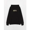 XSIDE Siyah Uzun Kollu Baskılı Erkek Hoodie