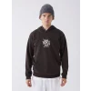 XSIDE Kahverengi Uzun Kollu Baskılı Erkek Kalın Hoodie