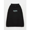XSIDE Siyah Uzun Kollu Baskılı Erkek Kalın Hoodie