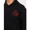 XSIDE Siyah Uzun Kollu Baskılı Erkek Kalın Hoodie