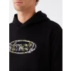 XSIDE Siyah Uzun Kollu Baskılı Erkek Kalın Hoodie