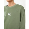 XSIDE Yeşil Bisiklet Yaka Baskılı Erkek Kalın Sweatshirt