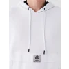 XSIDE Beyaz Uzun Kollu Baskılı Erkek Hoodie