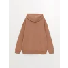 XSIDE Kahverengi Uzun Kollu Baskılı Erkek Kalın Hoodie