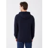 XSIDE Lacivert Uzun Kollu Baskılı Erkek Hoodie