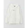 XSIDE Beyaz Uzun Kollu Baskılı Erkek Kalın Hoodie