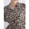 LCWAIKIKI Classic Kahverengi Büyük Beden Leopar Desenli Kadın Gömlek