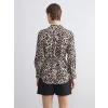 LCWAIKIKI Classic Kahverengi Büyük Beden Leopar Desenli Kadın Gömlek
