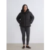 LCWAIKIKI Classic Siyah Kapüşonlu Kadın Şişme Mont