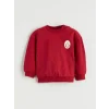 LCW baby Kırmızı Bisiklet Yaka Galatasaray Baskılı Erkek Bebek Sweatshirt ve Eşofman Alt 2li Takım