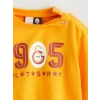 LCW baby Turuncu Galatasaray Lisanslı Erkek Bebek Sweatshirt ve Eşofman Altı