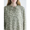 LCW Grace Haki Fırfırlı Bağlamalı Yaka Desenli Kadın Tunik