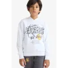 Defacto F4085A8WT34 Beyaz Erkek Çocuk NBA Los Angeles Lakers Kapüşonlu Sweatshirt