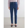 LCW Modest İndigo Mom Fit Kadın Jean Pantolon