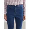 LCW Modest İndigo Mom Fit Kadın Jean Pantolon