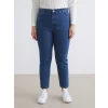 LCW Modest İndigo Mom Fit Kadın Jean Pantolon