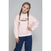 Defacto F3413A8PN648 Pembe Kız Çocuk Hello Kitty Oversize Geniş Kalıp Polo Yaka Sweatshirt