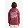 Defacto F9917A8BR170 Bordo Erkek Çocuk One Piece Kapüşonlu İçi Yumuşak Tüylü Sırt Baskılı Sweatshirt
