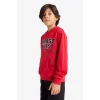 Defacto F4087A8RD62 Kırmızı Erkek Çocuk NBA Chicago Bulls Kapüşonlu Sweatshirt