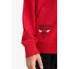 Defacto F4087A8RD62 Kırmızı Erkek Çocuk NBA Chicago Bulls Kapüşonlu Sweatshirt