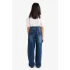 Defacto G2949A8NM28 Mavi Kız Çocuk Wide Baggy Fit Beli Lastikli Jean Pantolon