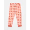 LCW baby Pembe Bisiklet Yaka Uzun Kollu Desenli Polar Kız Bebek Pijama Takımı