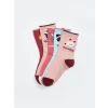 LCW Kids Pembe Desenli Kız Çocuk Soket Çorap 5li