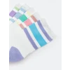 LCW Kids Lila Renk Bloklu Kız Çocuk Soket Çorap 5li