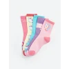 LCW Kids Pembe Desenli Kız Çocuk Soket Çorap 5li
