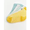 LCW baby Sarı Çizgili Erkek Bebek Soket Çorap 5li