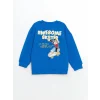 LCW Kids Mavi Nostaljik Maymun Baskılı Erkek Çocuk Sweatshirt