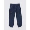 LCW Kids İndigo Beli Ayarlanabilir Lastikli Erkek Çocuk Jean Pantolon