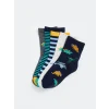 LCW Kids Karışık Desenli Erkek Çocuk Soket Çorap 5li
