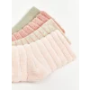 LCW baby Pembe Çizgili Kız Bebek Soket Çorap 4lü