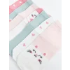 LCW baby Pembe Baskılı Kız Bebek Soket Çorap 7li