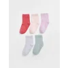 LCW baby Pembe Basic Kız Bebek Soket Çorap 5li
