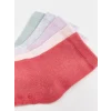 LCW baby Pembe Basic Kız Bebek Soket Çorap 5li